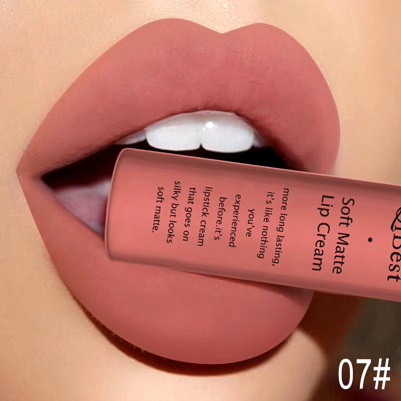 Sexy Velvet Matte Lip Gloss Liquid Lipstick Lipgloss Beauty Red Nude Waterproof Long-Lasting Lip Stain Makeup for Women