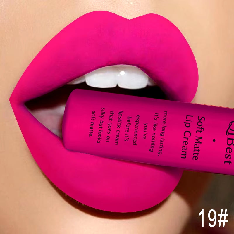 Sexy Velvet Matte Lip Gloss Liquid Lipstick Lipgloss Beauty Red Nude Waterproof Long-Lasting Lip Stain Makeup for Women