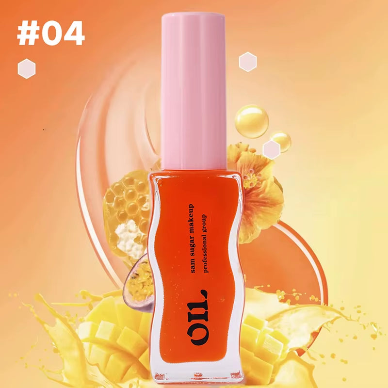 Water Light Honey Essence Lip Oil Long Lasting Moisturizing Fruity Shimmer Jelly Reduce Lip Lines Liquid Lipstick Gloss Makeup