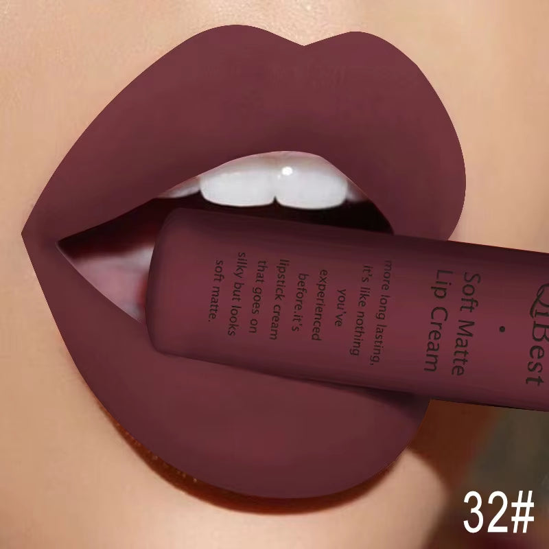 Sexy Velvet Matte Lip Gloss Liquid Lipstick Lipgloss Beauty Red Nude Waterproof Long-Lasting Lip Stain Makeup for Women