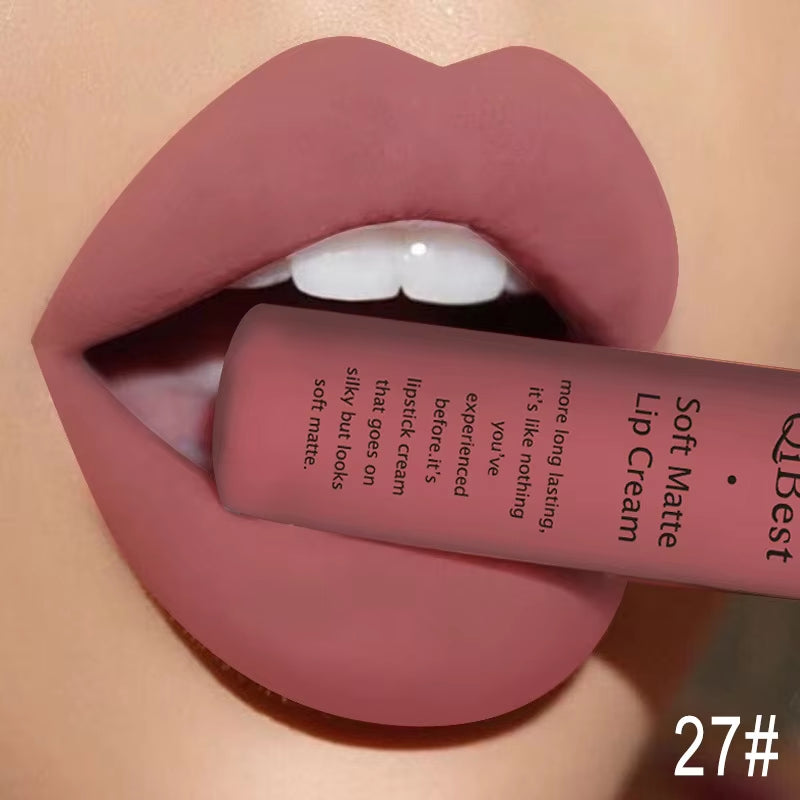 Sexy Velvet Matte Lip Gloss Liquid Lipstick Lipgloss Beauty Red Nude Waterproof Long-Lasting Lip Stain Makeup for Women